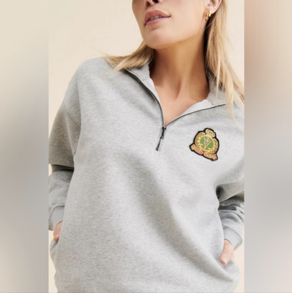 Favorite Daughter Coaches Half Zip Grey XS - Picture 3 of 9